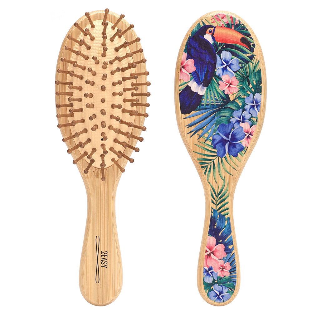 air cushion wooden small hairbrush front and back
